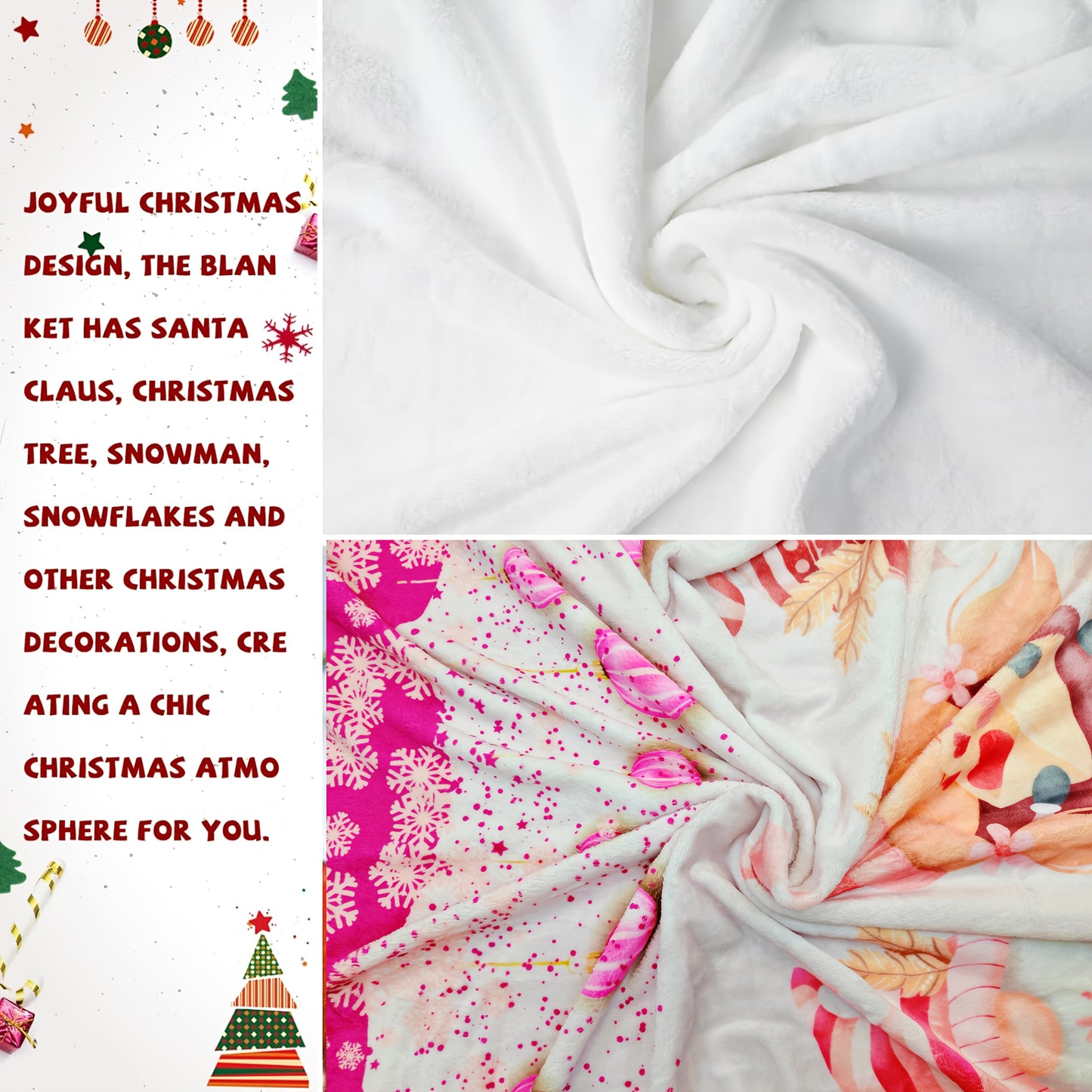 1pcs Red Pink Buffalo Plaid Christmas Throw Blanket, Fuzzy Fluffy Soft Cozy Blanket, Fleece Flannel Plush Microfiber Blanket For Couch Bed Sofa