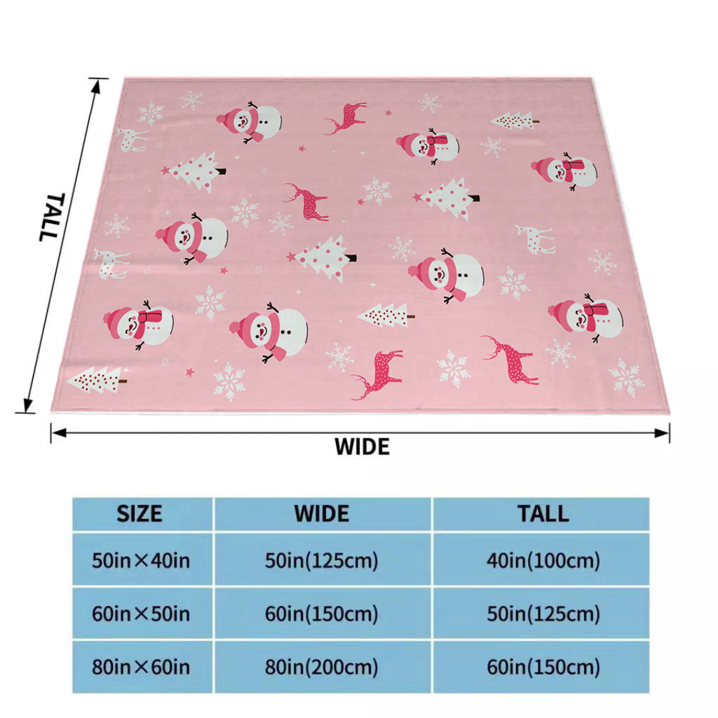 1pcs Pink Buffalo Plaid Christmas Throw Blanket, Fuzzy Fluffy Soft Cozy Blanket, Fleece Flannel Plush Microfiber Blanket For Couch Bed Sofa