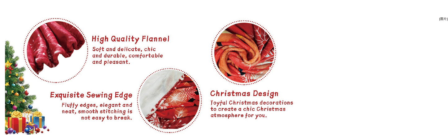 1pcs Red Buffalo Plaid Christmas Throw Blanket, Fuzzy Fluffy Soft Cozy Blanket, Fleece Flannel Plush Microfiber Blanket For Couch Bed Sofa
